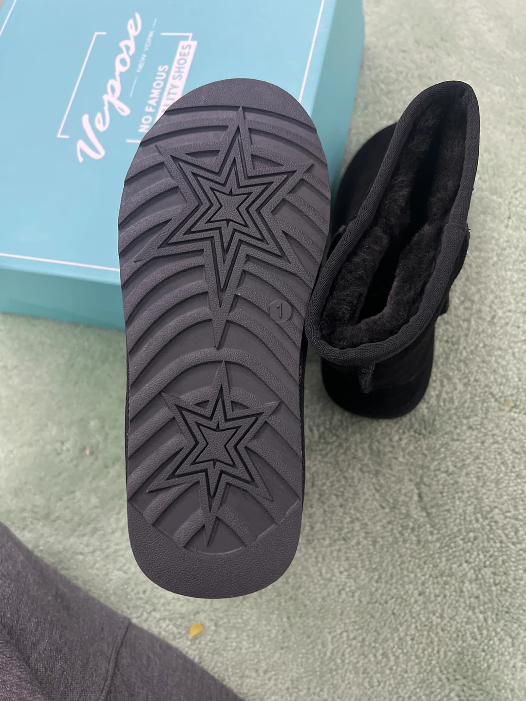 Vepose Black Suede Lined Boots with Box size 1 - photo 2