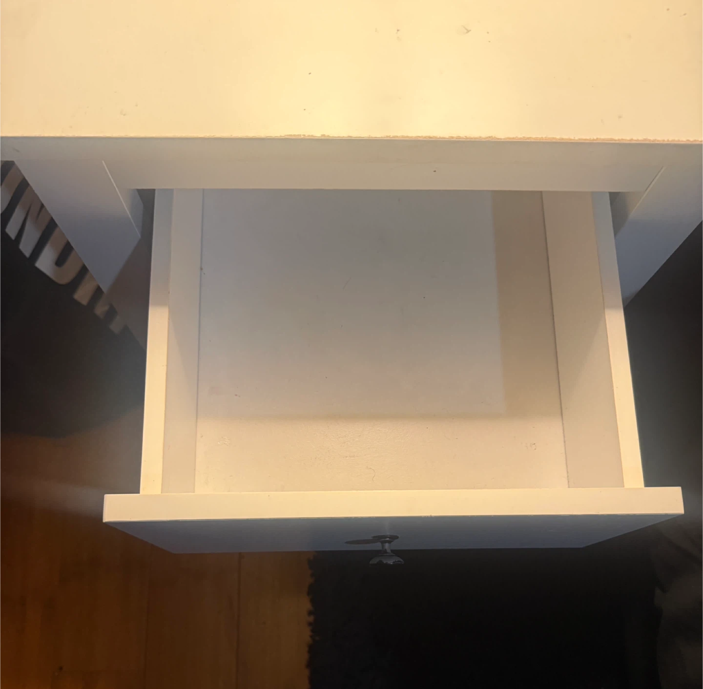 White 3-Drawer Nightstand - photo 2
