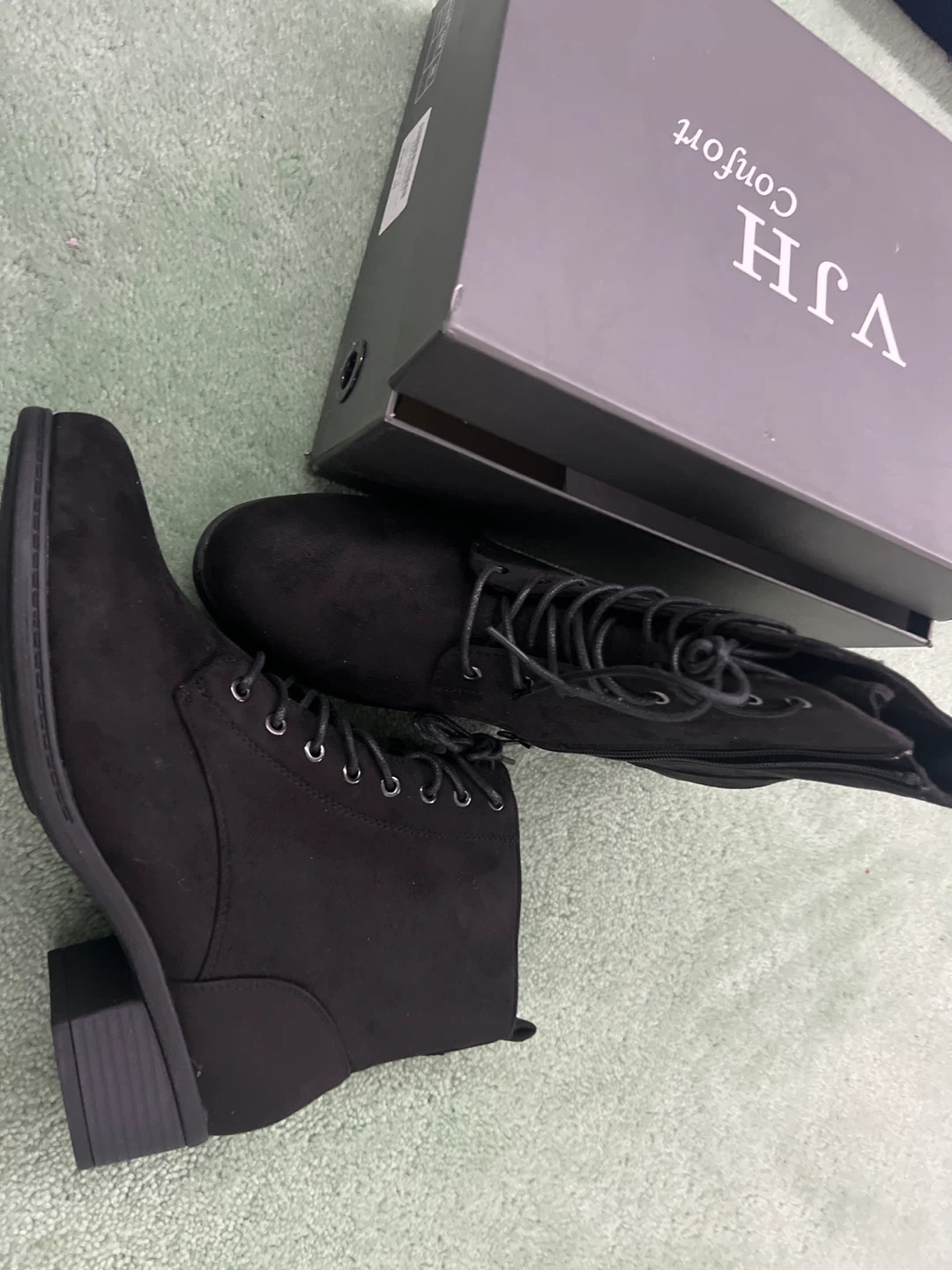 VJH Comfort Black Lace-Up Ankle Boots size 10 - photo 4