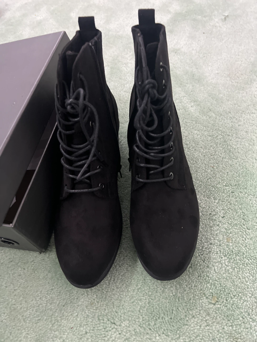 VJH Comfort Black Lace-Up Ankle Boots size 10 - photo 3