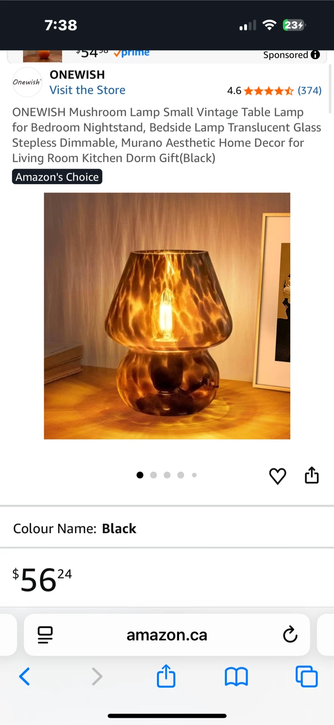 ONEWISH Cute Mushroom Table Lamp 🏆