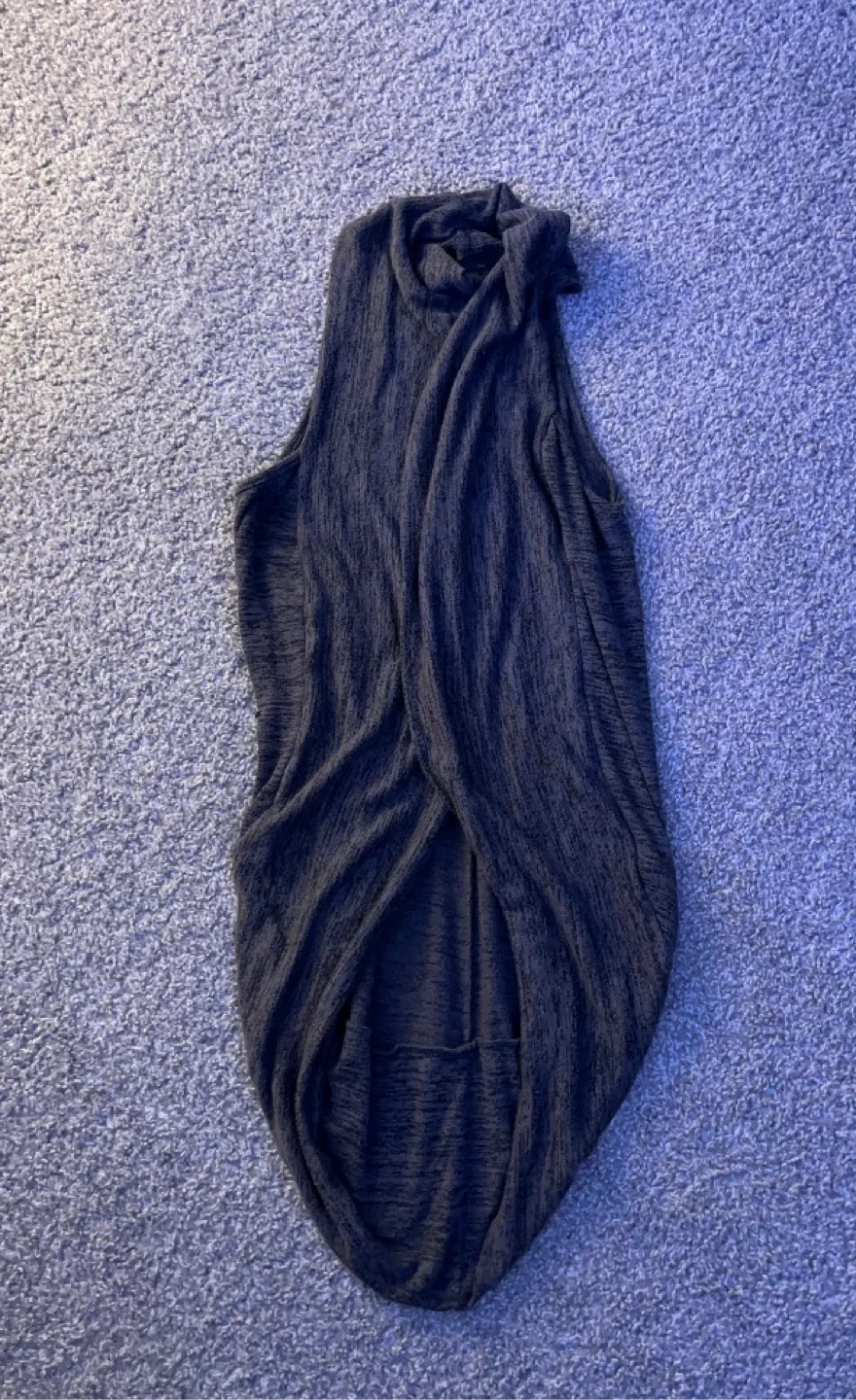 Dark Grey Sleeveless cardigan