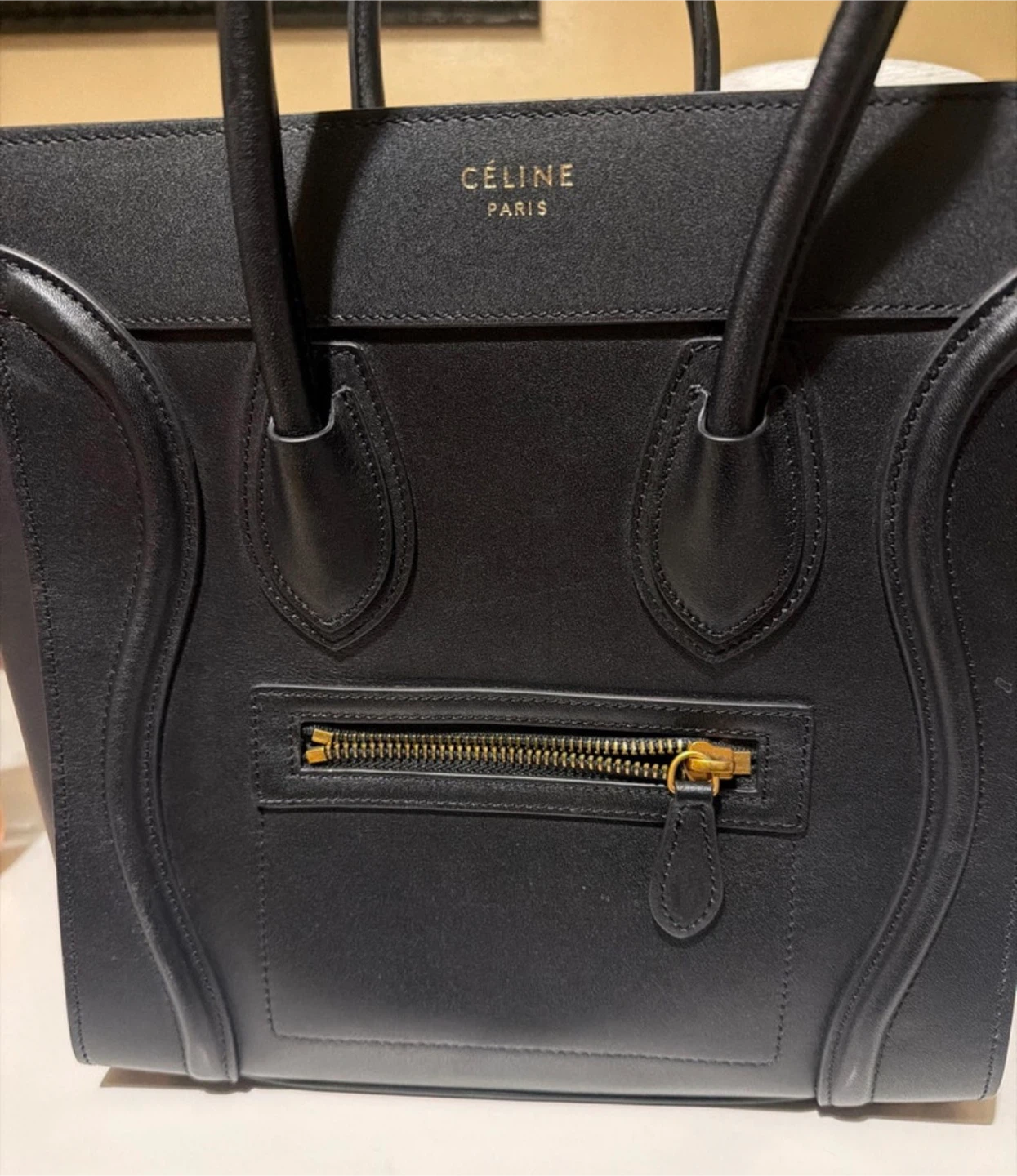 Celine Black Leather Handbag