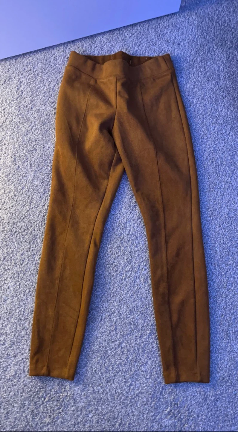 Brown Faux Suede Pants