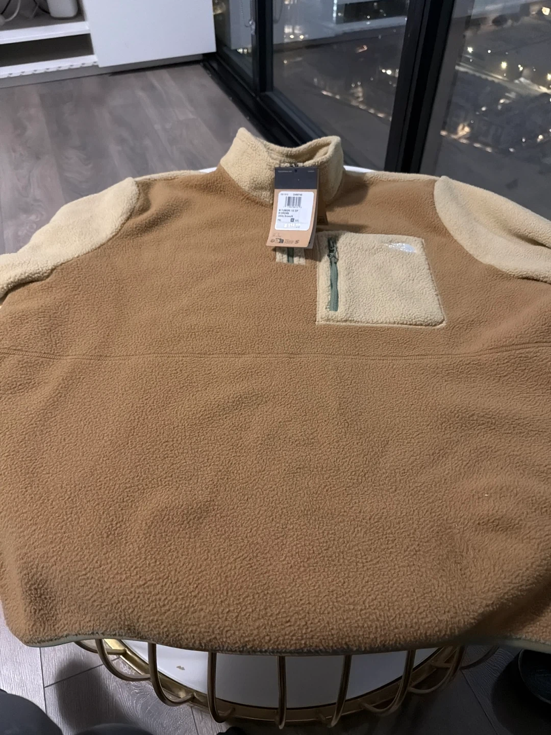 The North Face M Yumi_ori 1/4 Zip Fleece Jacket - XXL - Brown
