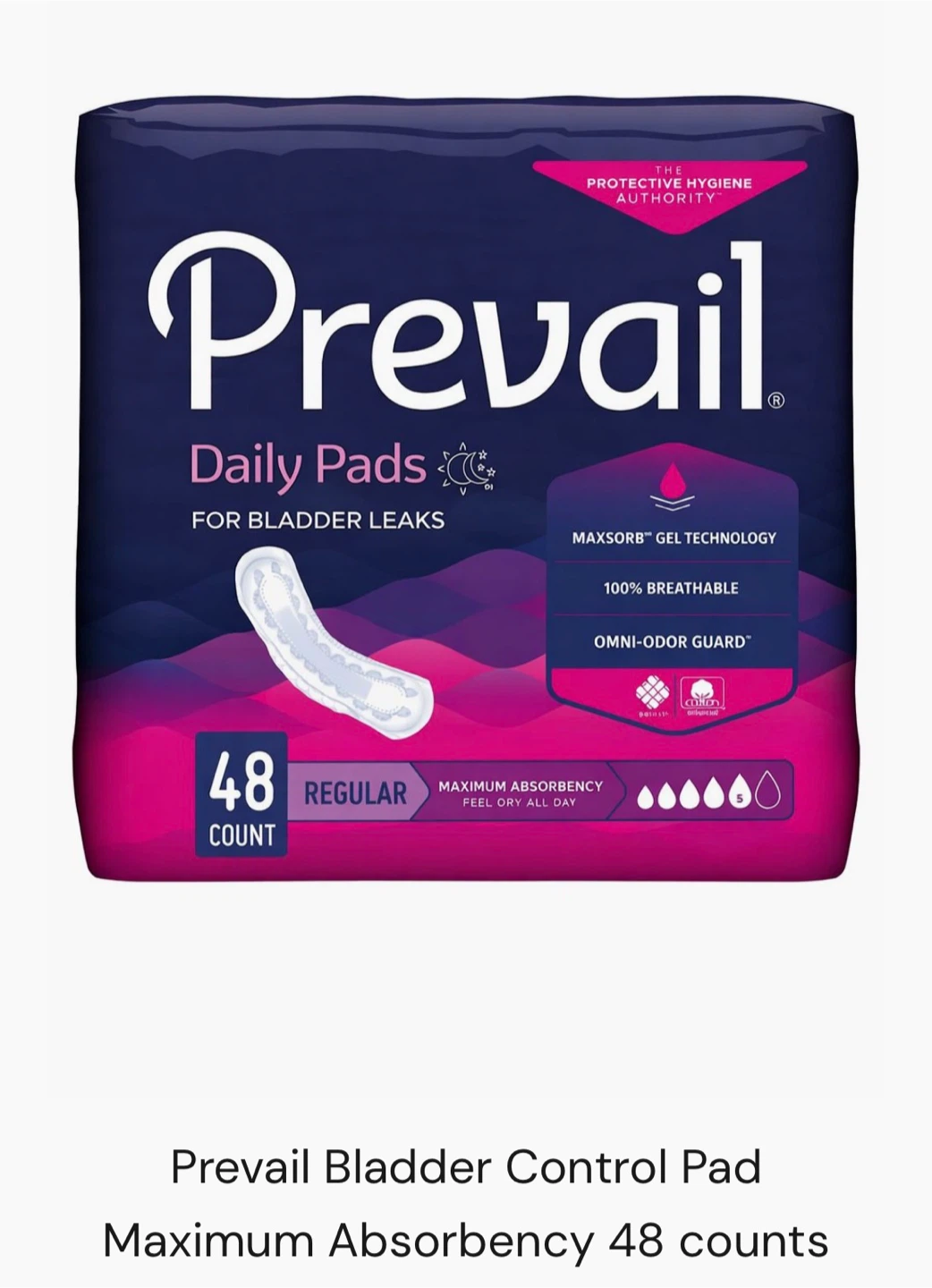 Prevail Daily Pads for Bladder Leaks - photo 2