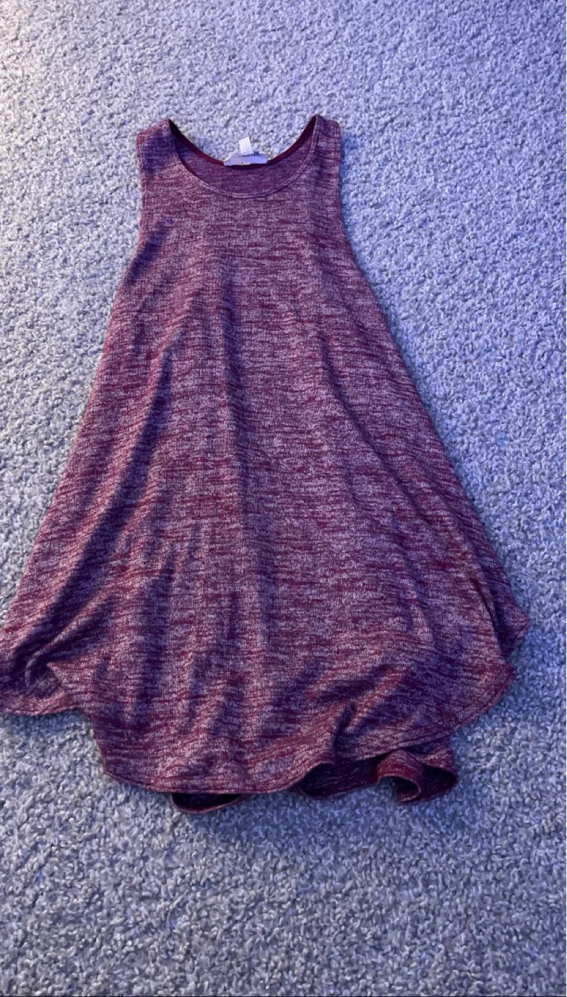 Maroon Heathered Tank Top