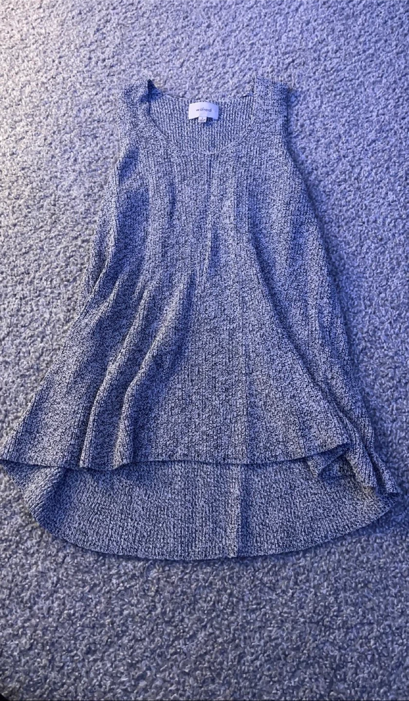 Grey Sleeveless Knit Top