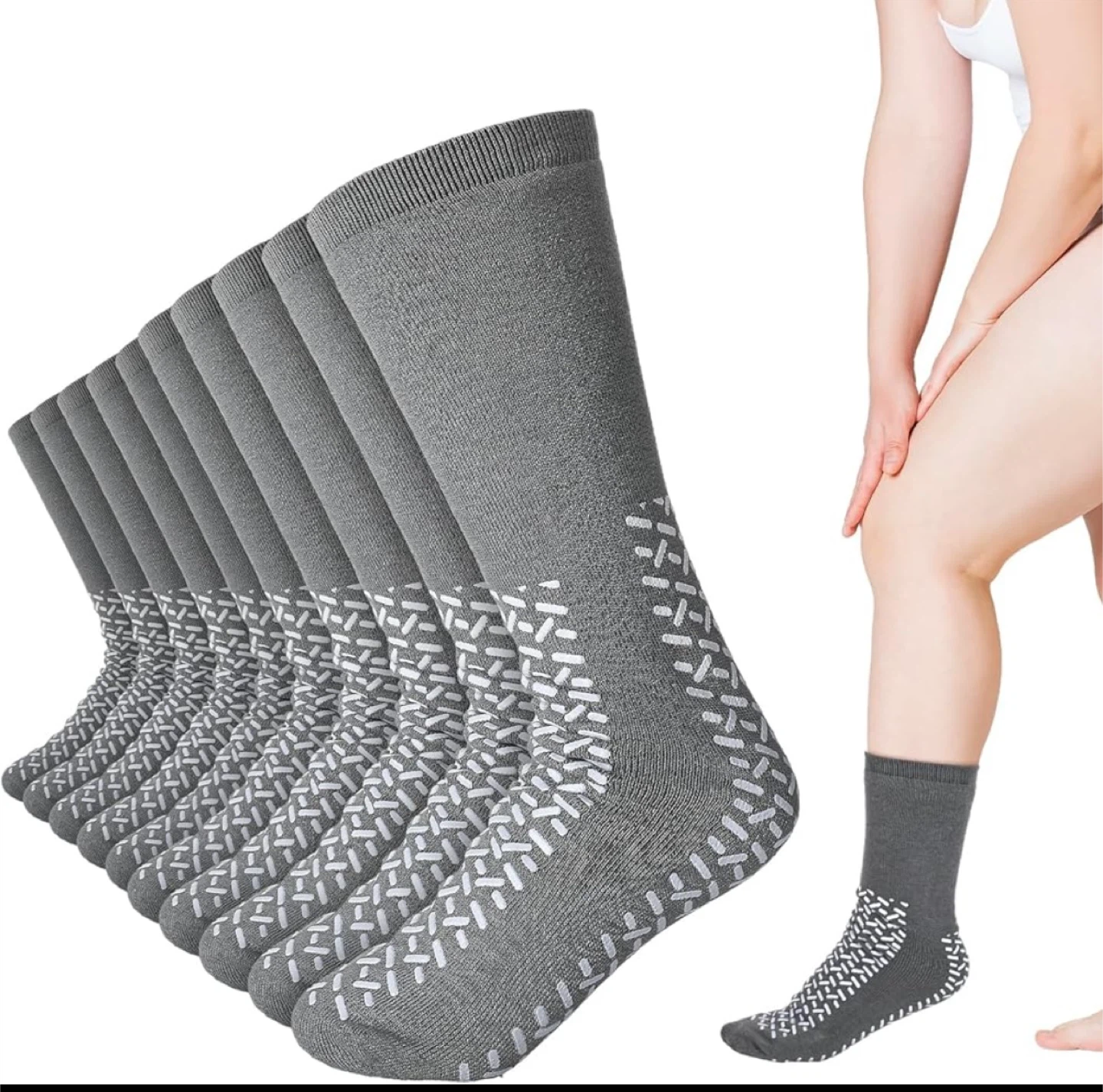 Medline Non-slip Grip Socks (medium & Large - photo 4