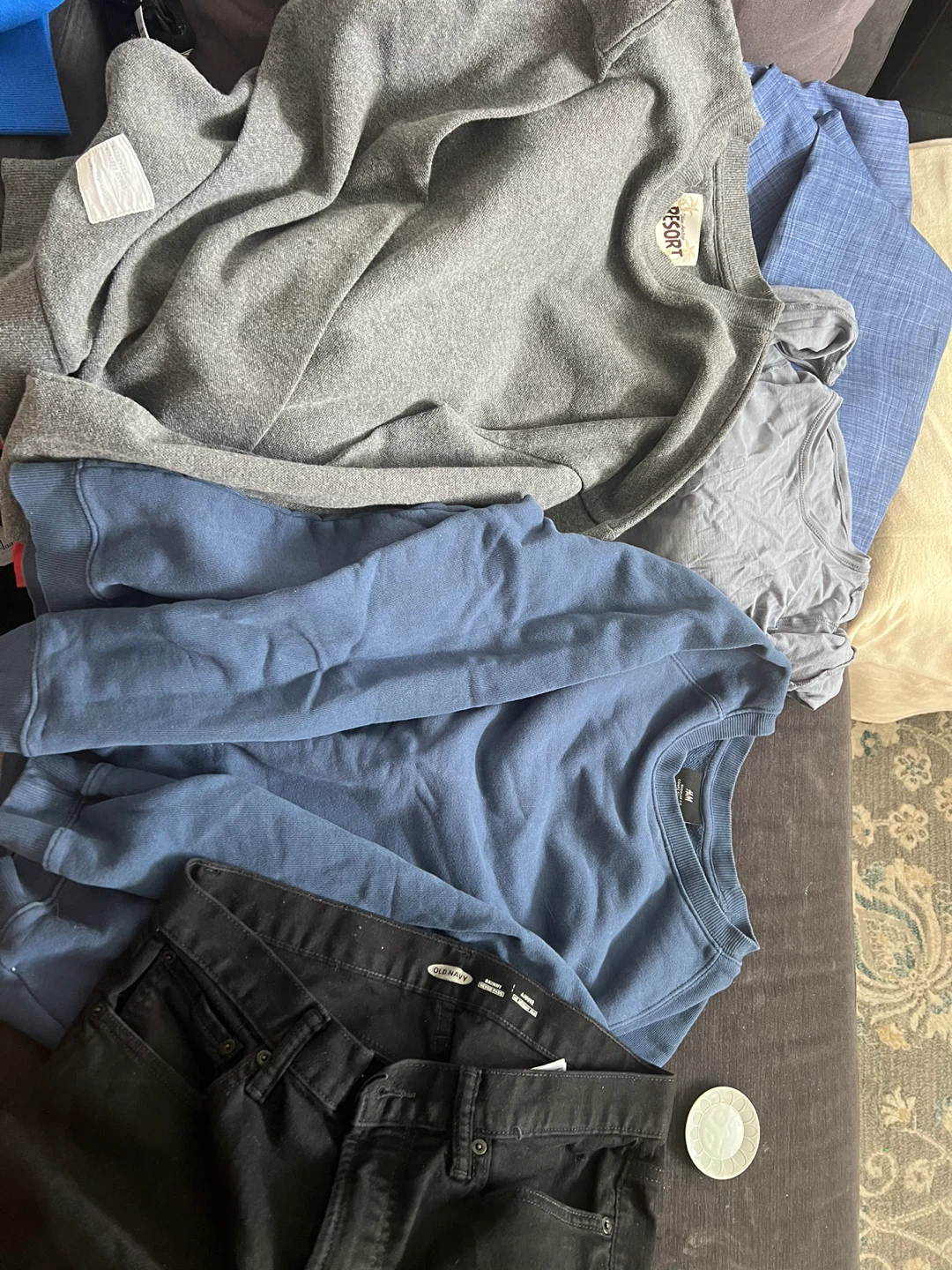 Bundle of assorted men's and women's clothing