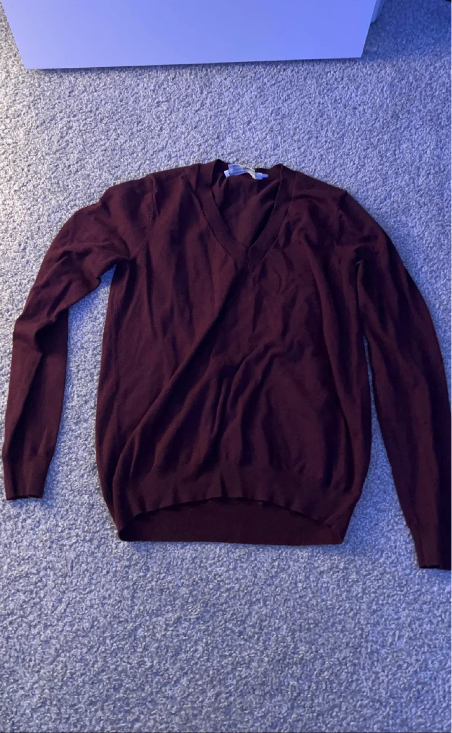 Maroon V-Neck Sweater