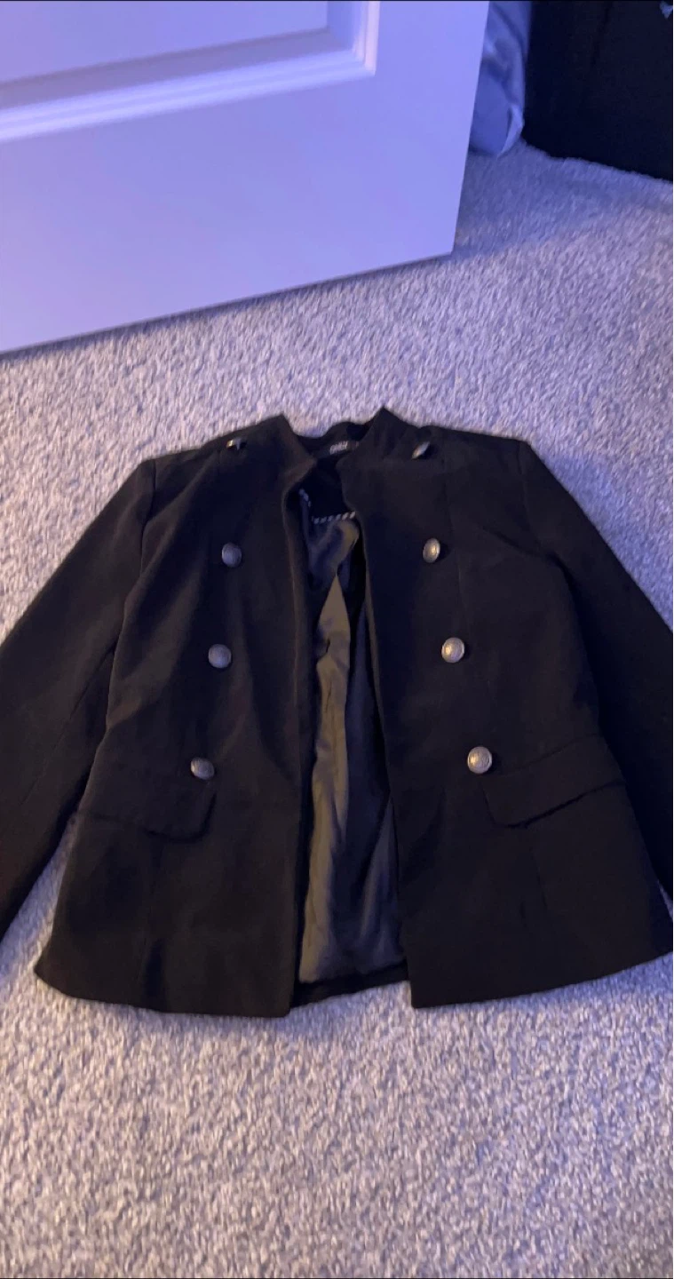 Black Double-Breasted Blazer