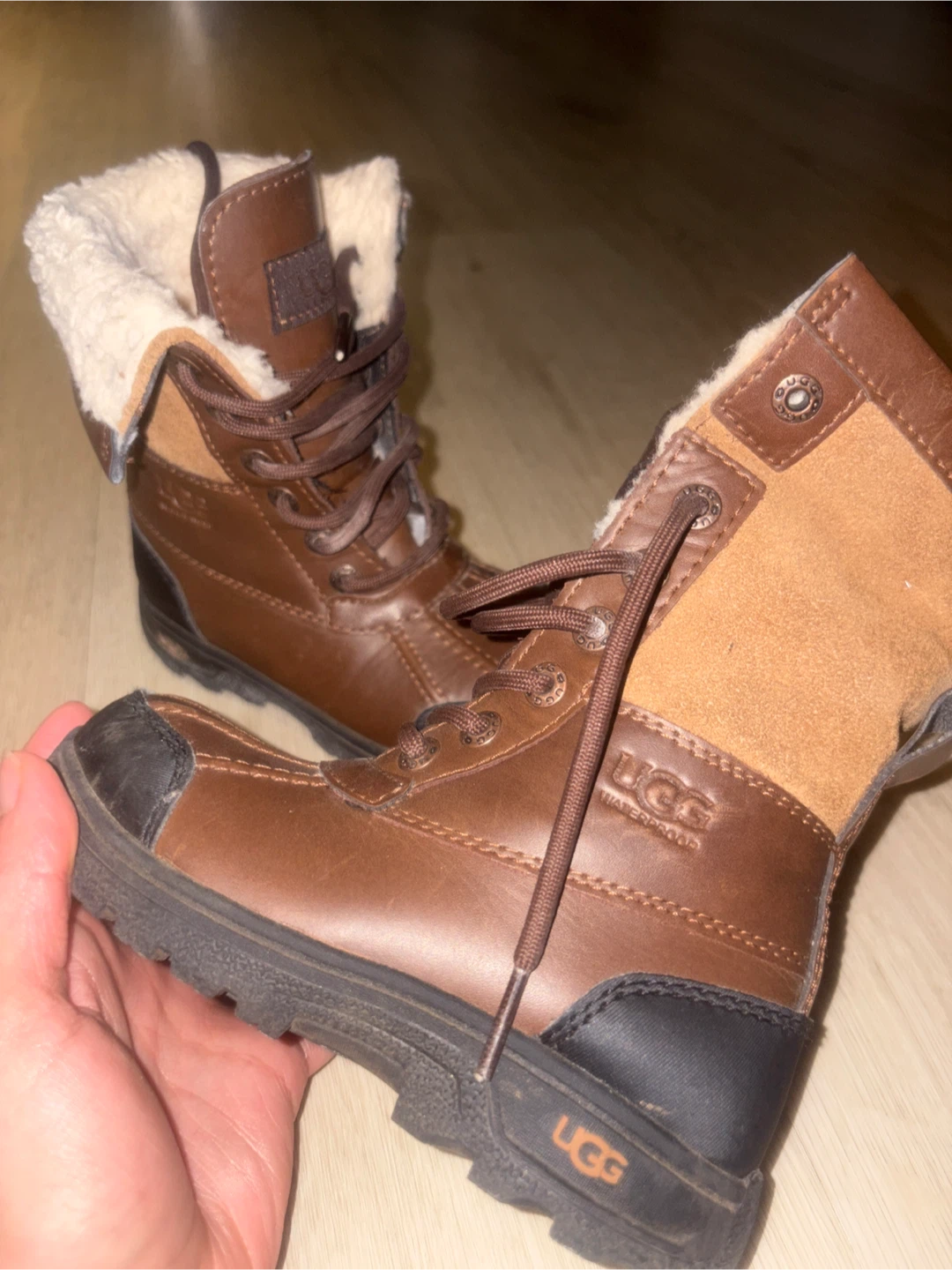 Ugg "Waterproof" Lace-Up Boots - Brown - photo 2
