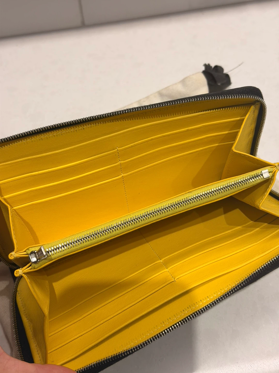 Celine Black Leather Zip Around Wallet - photo 2