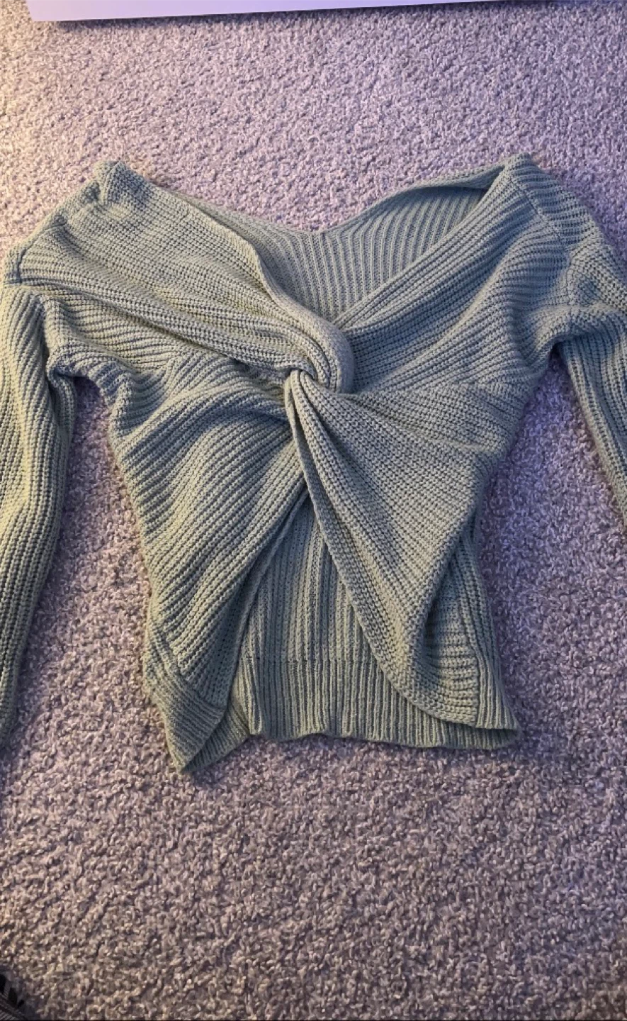 Twisted Front Long Sleeve Sweater