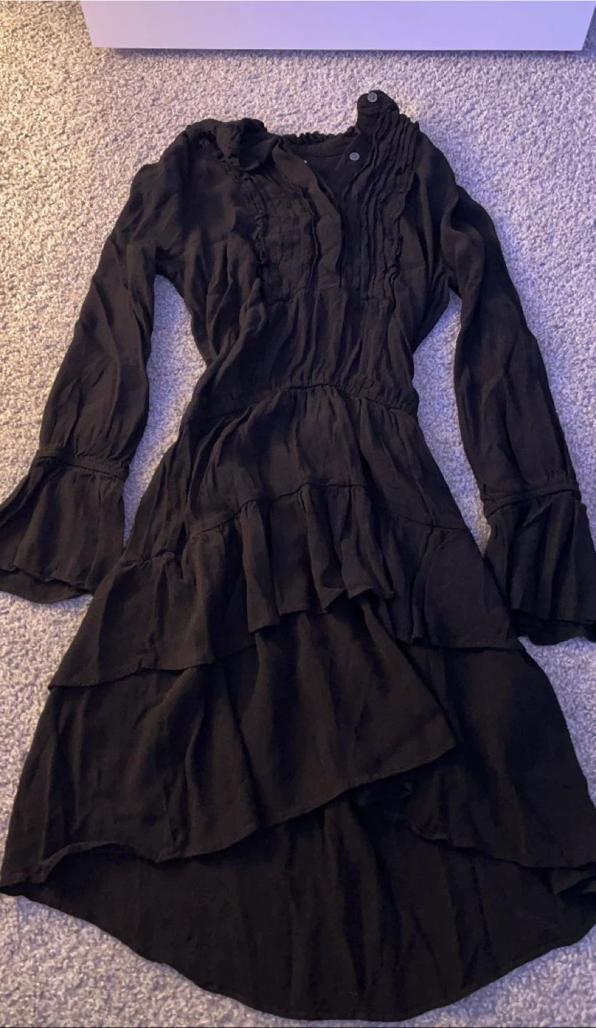 Black Ruffle Tiered Dress