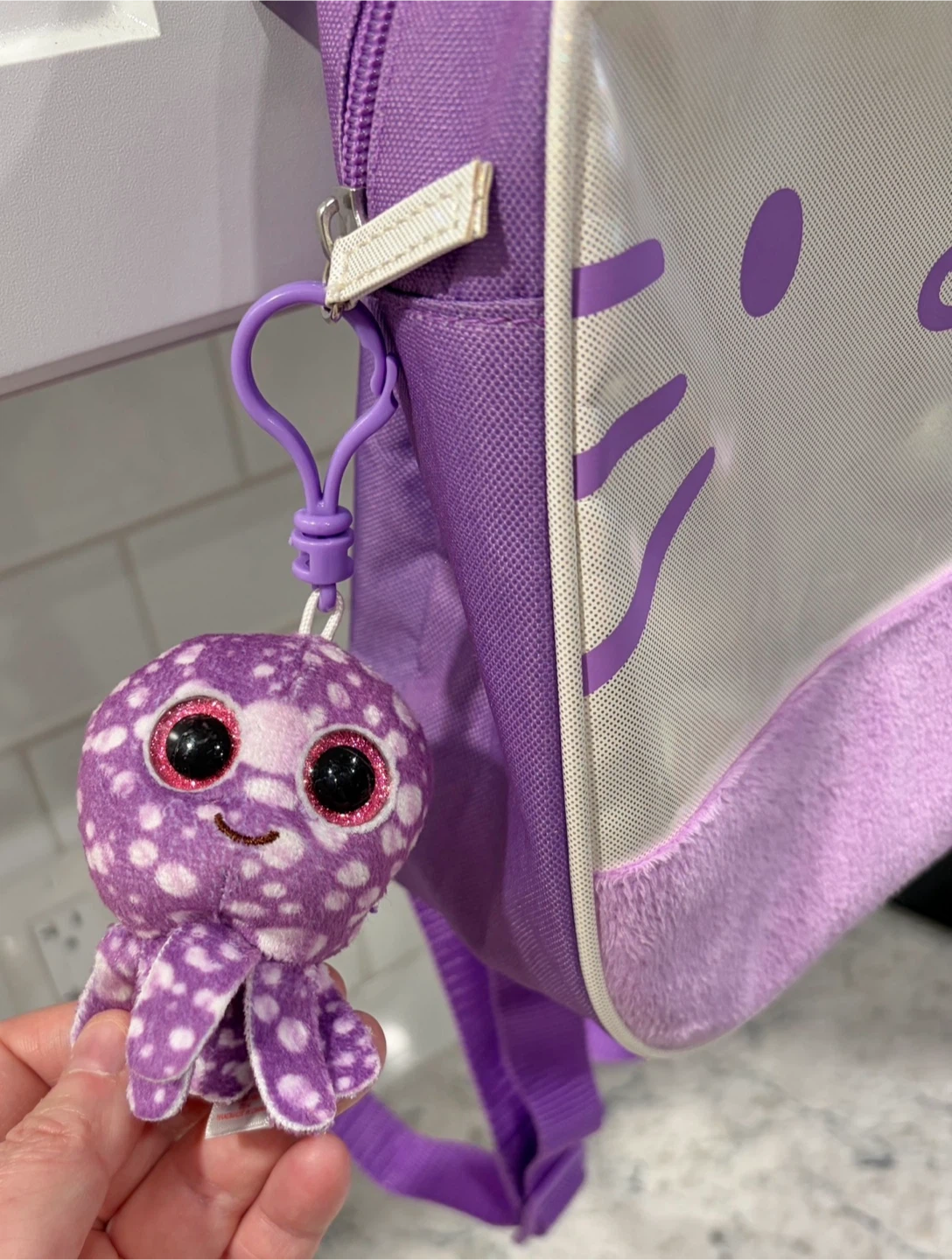 Hello Kitty Purple Mini Backpack with Octopus Charm - photo 4