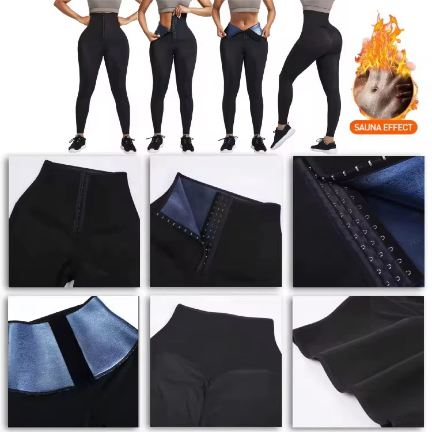 Women's High-Waisted Sweat Sauna Leggings - photo 3