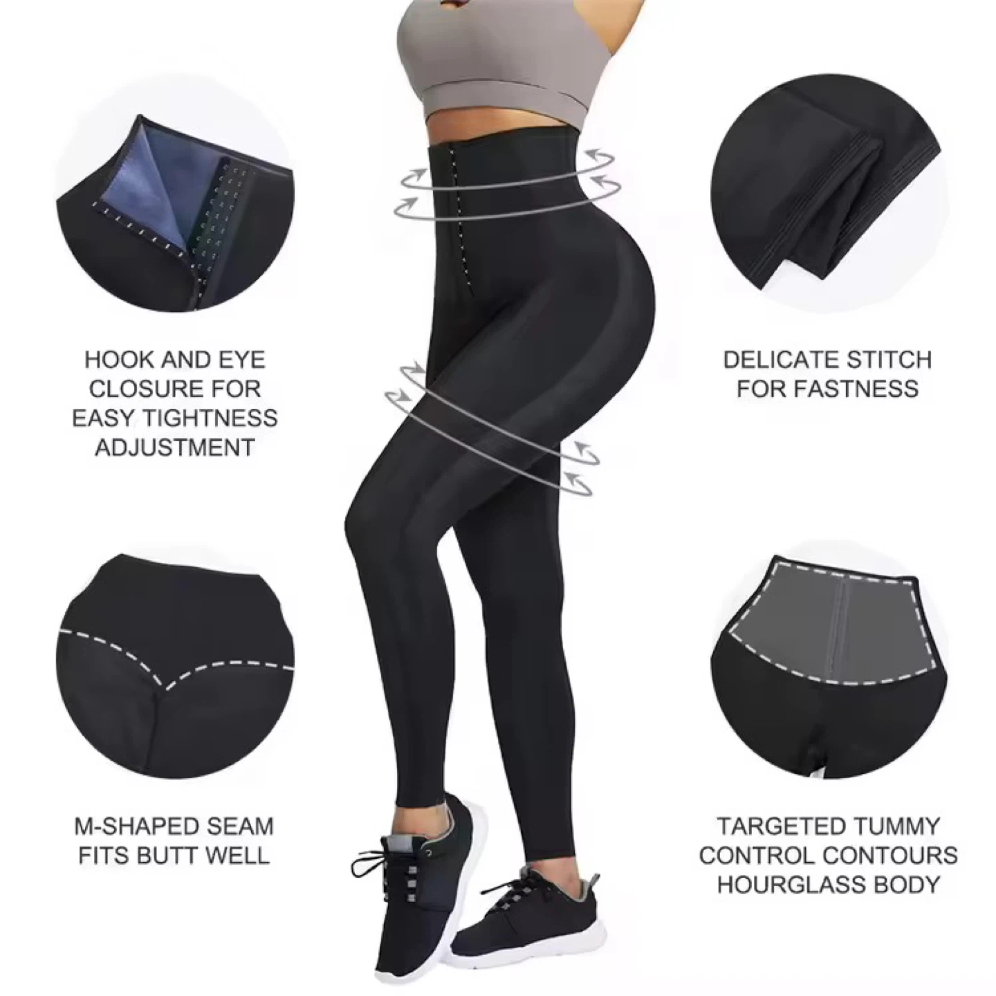 Women's High-Waisted Sweat Sauna Leggings - photo 4