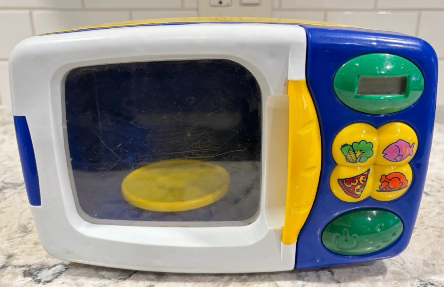 Kids Toy Microwave with Play Food Buttons