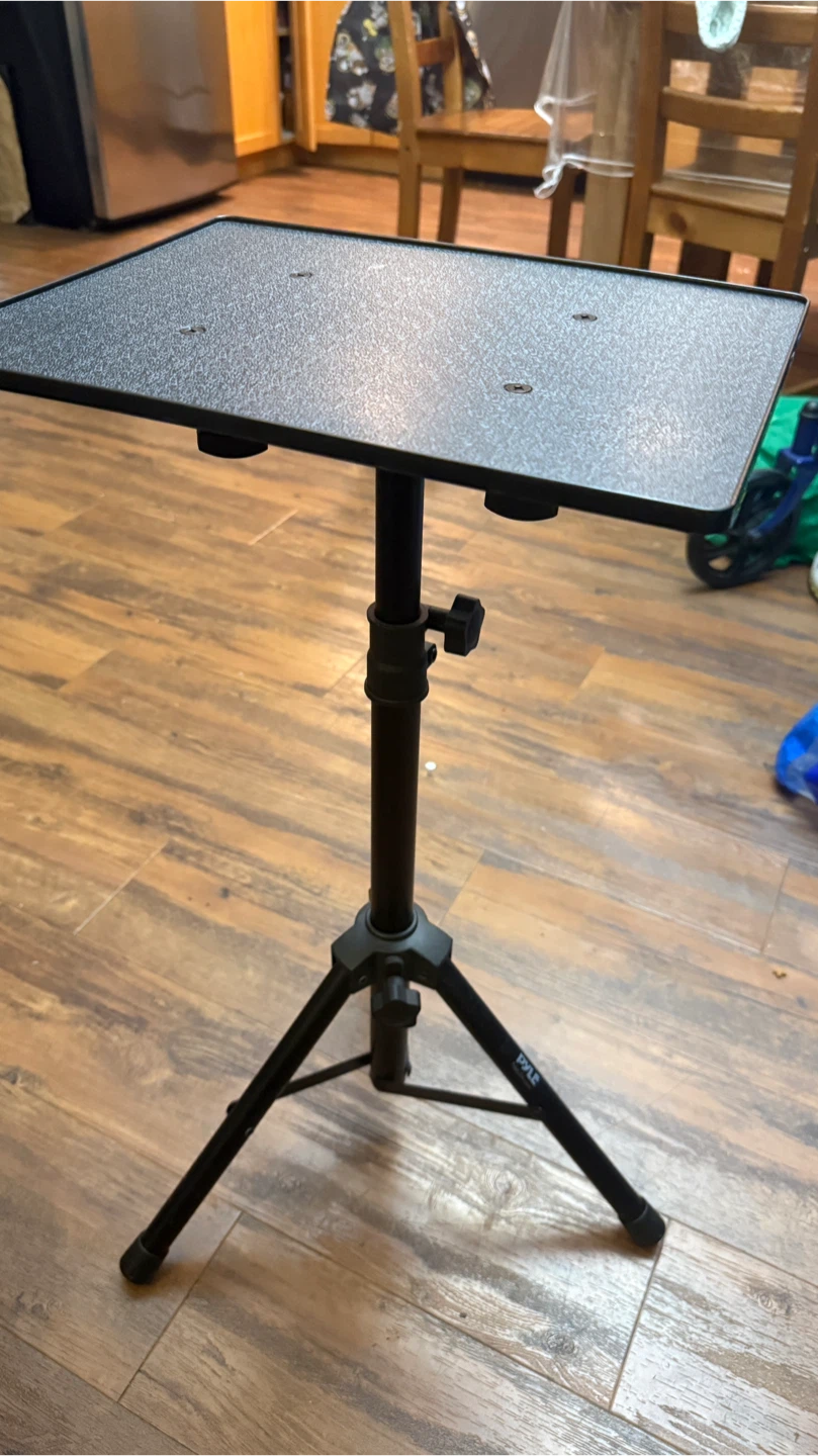 Pyle black portable DJ laptop stand
