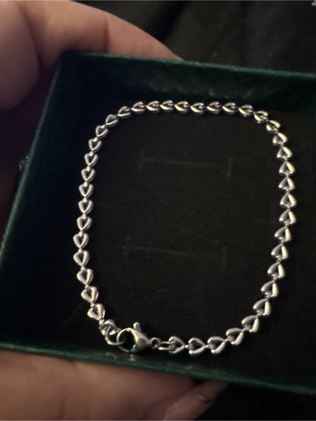 New Silver SS Heart Link Chain Bracelet - photo 3