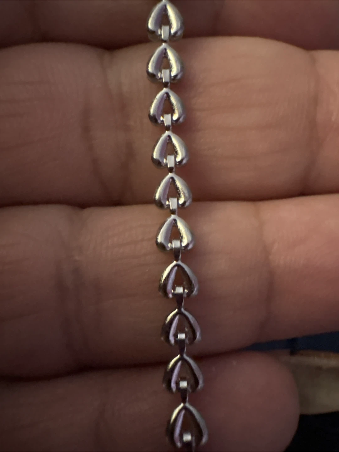 New Silver SS Heart Link Chain Bracelet - photo 4