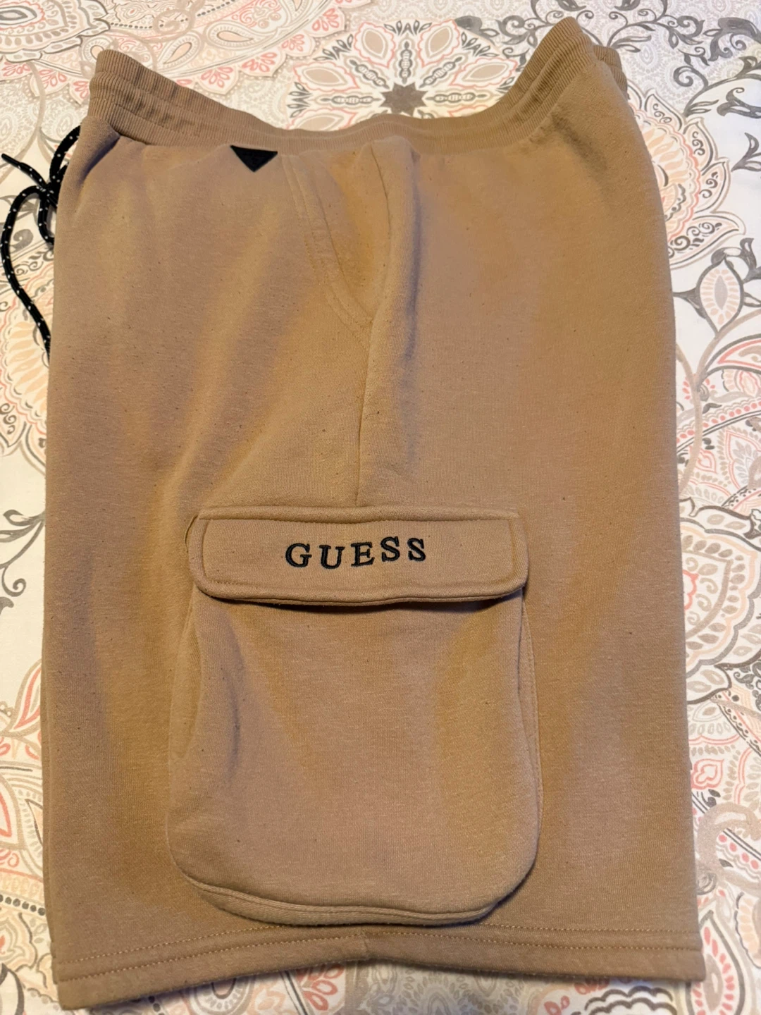 Men Guess Cargo Sweat Shorts - Tan - XL🏆 - photo 4