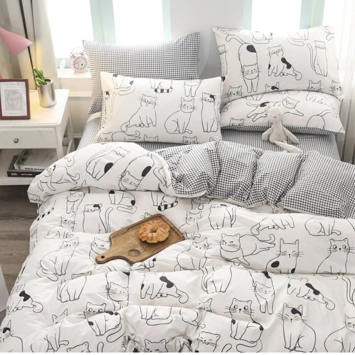 BlueBlue Cats Kids Duvet Cover Set Twin