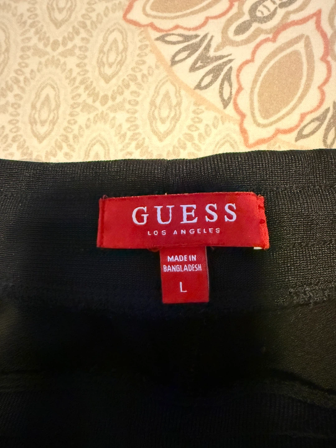 Men Guess Black Textured Shorts Size L🏆 - photo 3