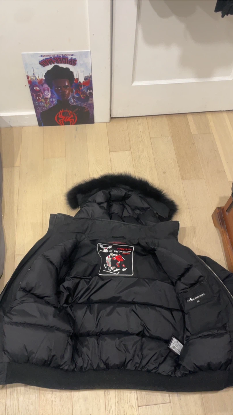 Moose Knuckles Bomber Jacket with Fur Hood - photo 2