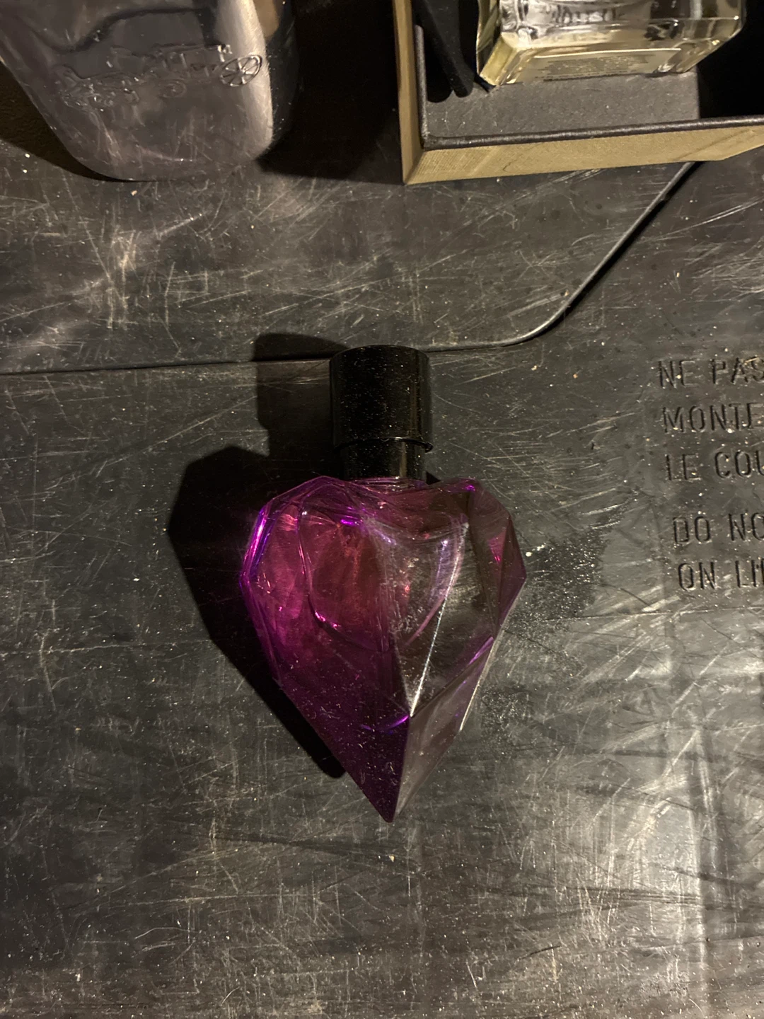 DIESEL Fuel For Life Purple Heart Shaped Perfume Bottle