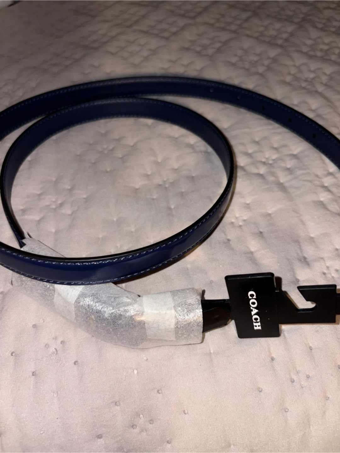 [brand new] Coach Navy Leather Belt