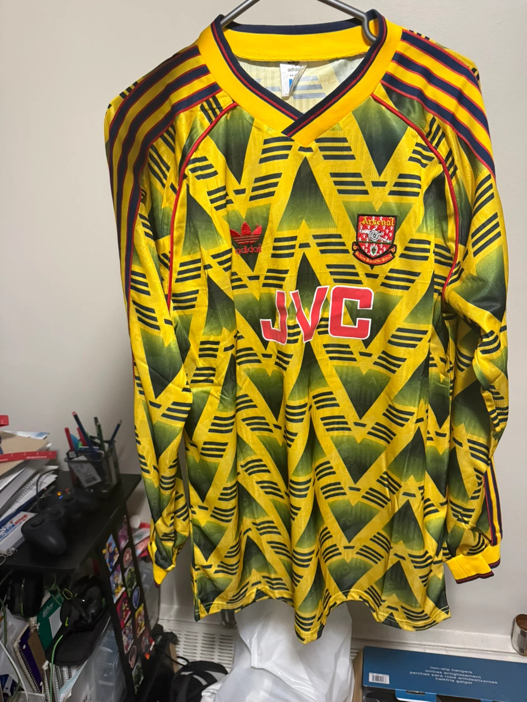 Arsenal Retro Long Sleeve Football Jersey 1991-93 Large