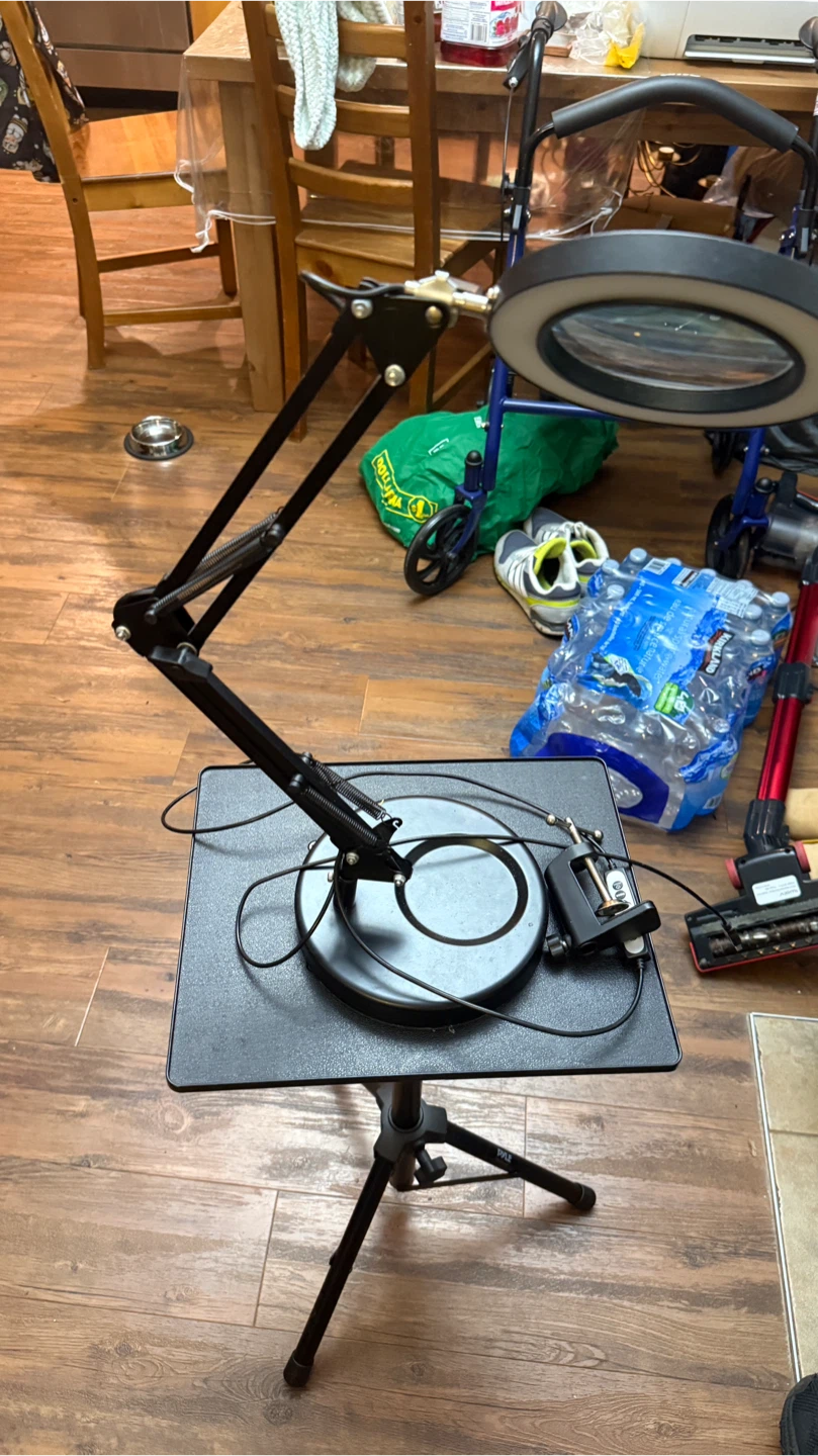 LED Magnifying Lamp on Adjustable Stand (Clamp Included)