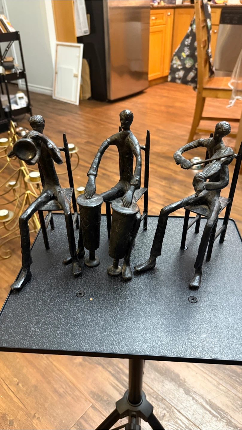 Metal Musicians Trio Sculpture