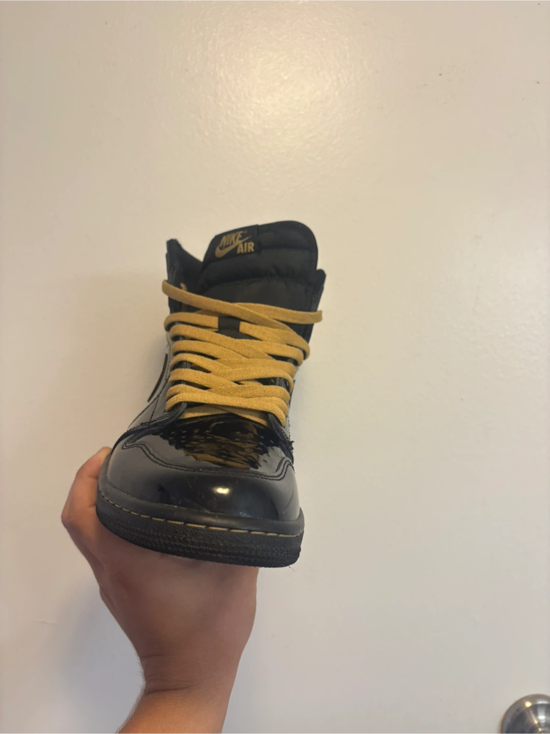 Nike Air Jordan 1 High OG Patent Black Gold - photo 5