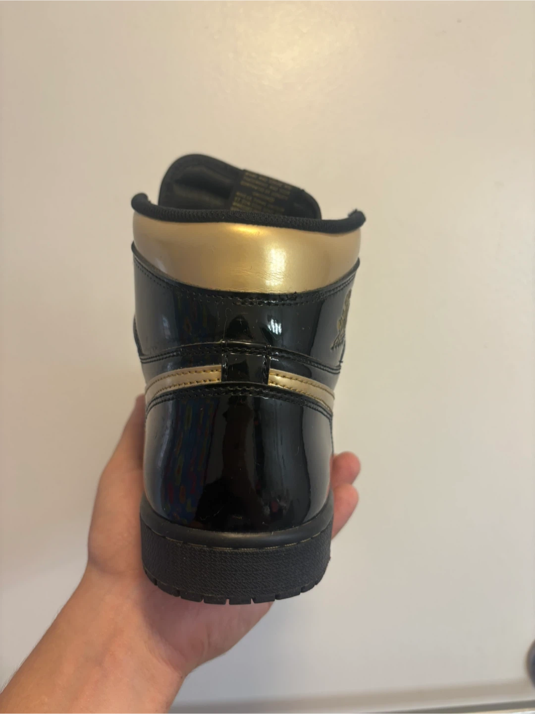 Nike Air Jordan 1 High OG Patent Black Gold - photo 3