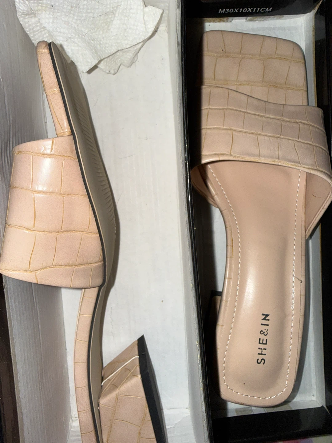 Women's Mule Sandals - Beige, Size 8