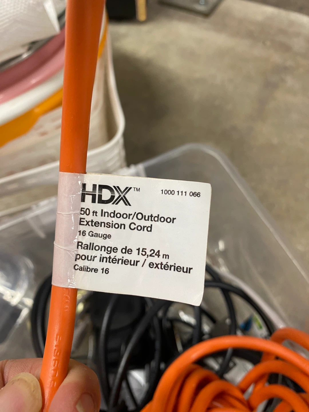 HDX 50 ft Indoor/Outdoor Extension Cord - Orange - photo 2