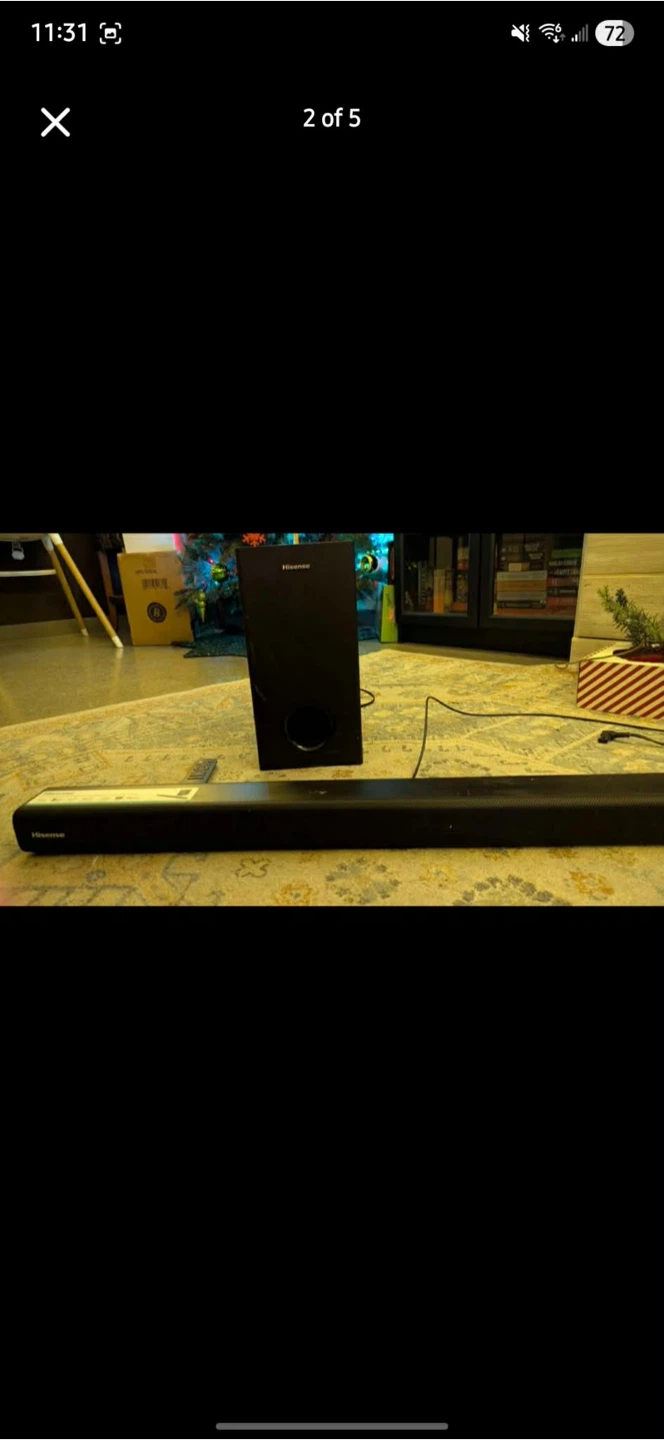 Hisense 38" 2.1 Channel Soundbar with Wireless Subwoofer