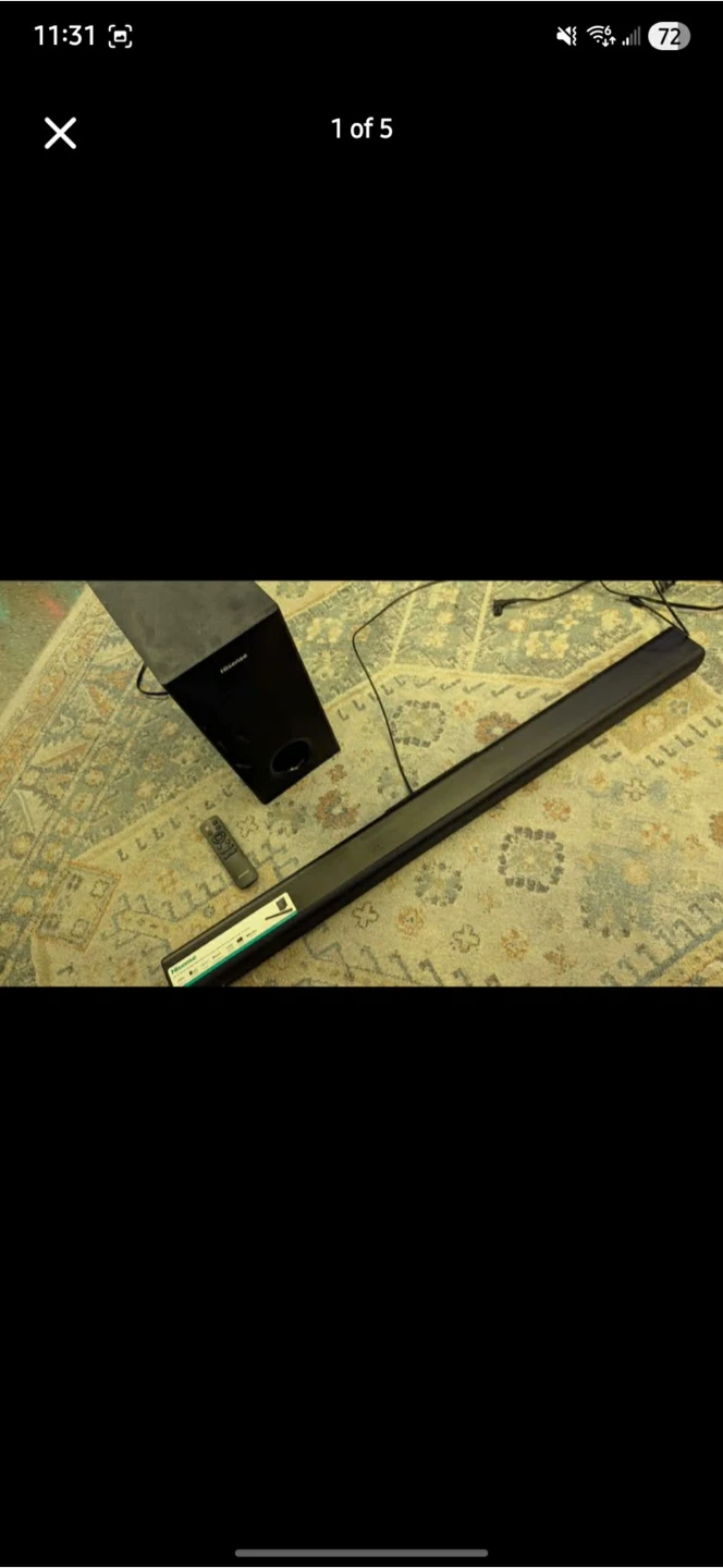 Hisense 38" 2.1 Channel Soundbar with Wireless Subwoofer - photo 5