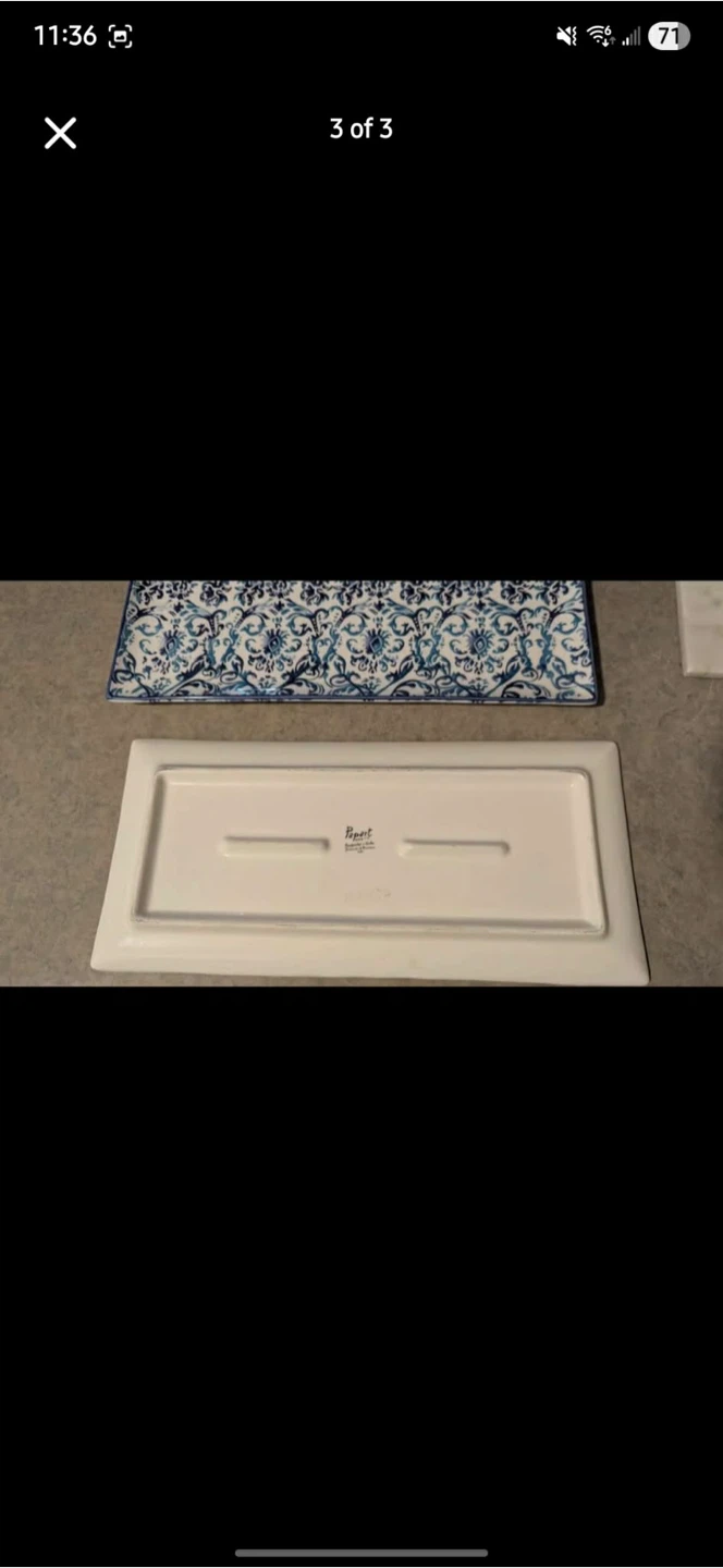 Set of 2 Rectangular Serving Platters - photo 2