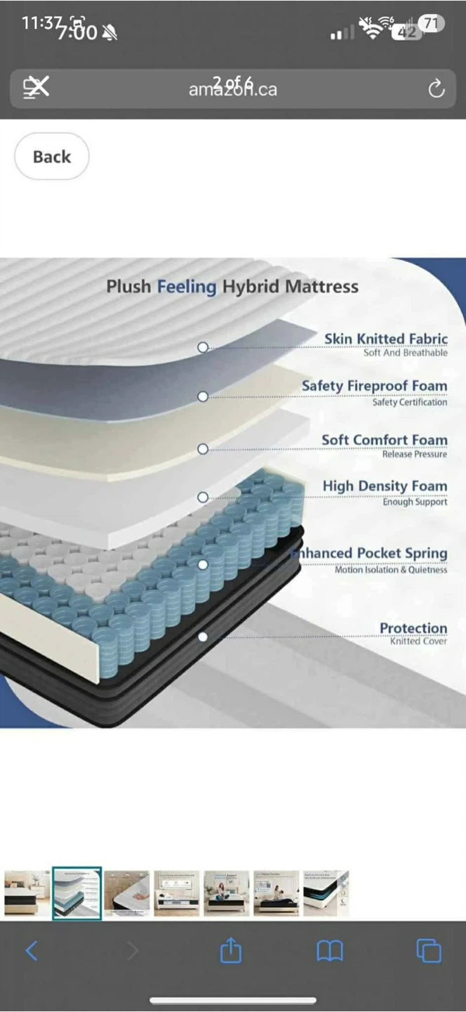 Crayan Plush Feeling Hybrid Mattress - photo 4