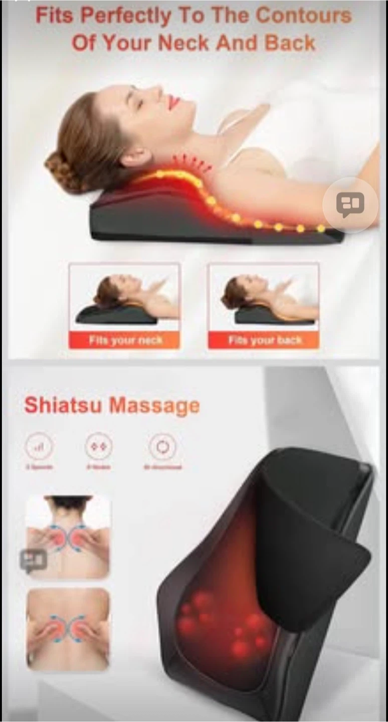 Shiatsu Massage Pillow with Heat - photo 2