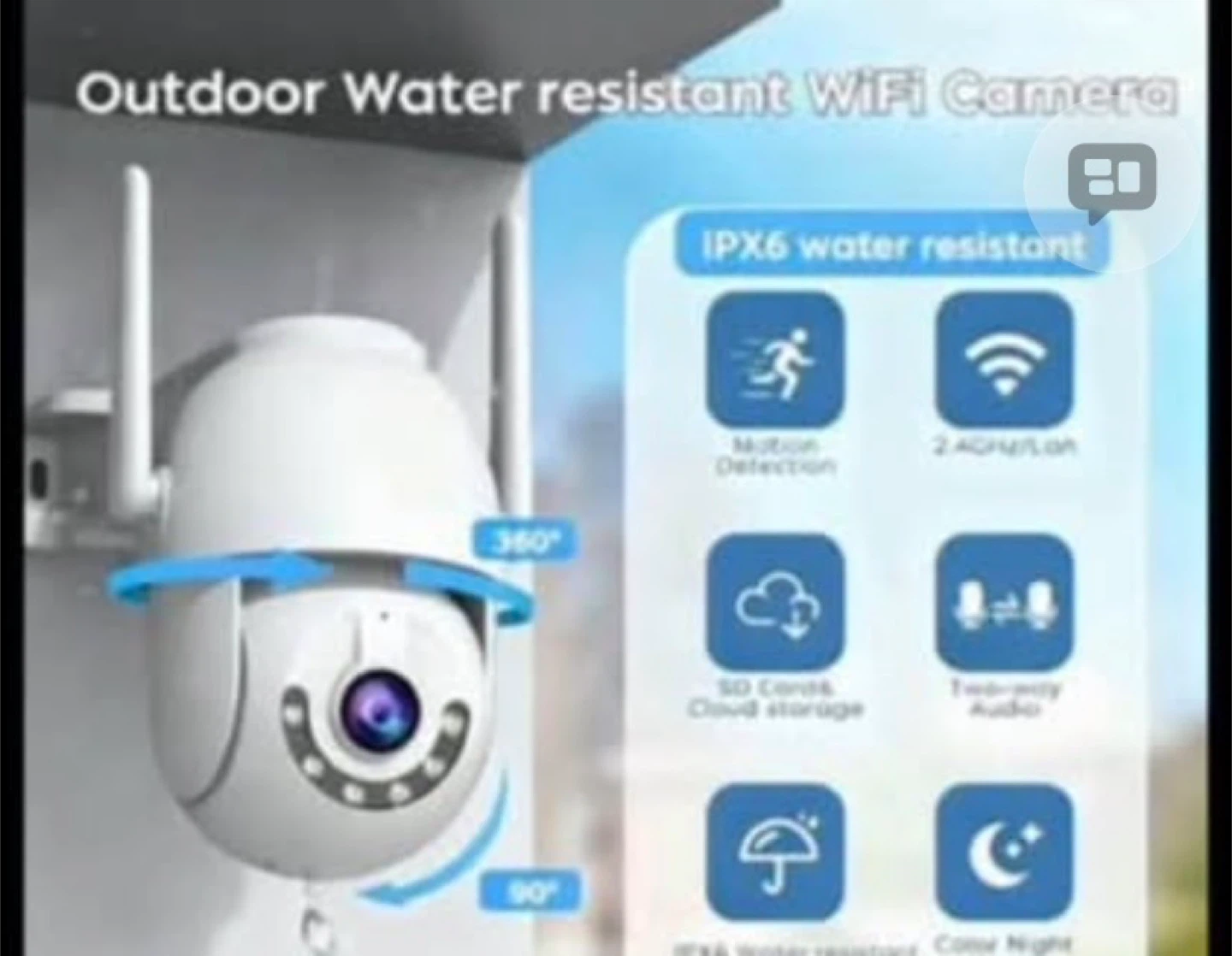 Outdoor Water-Resistant WiFi Camera