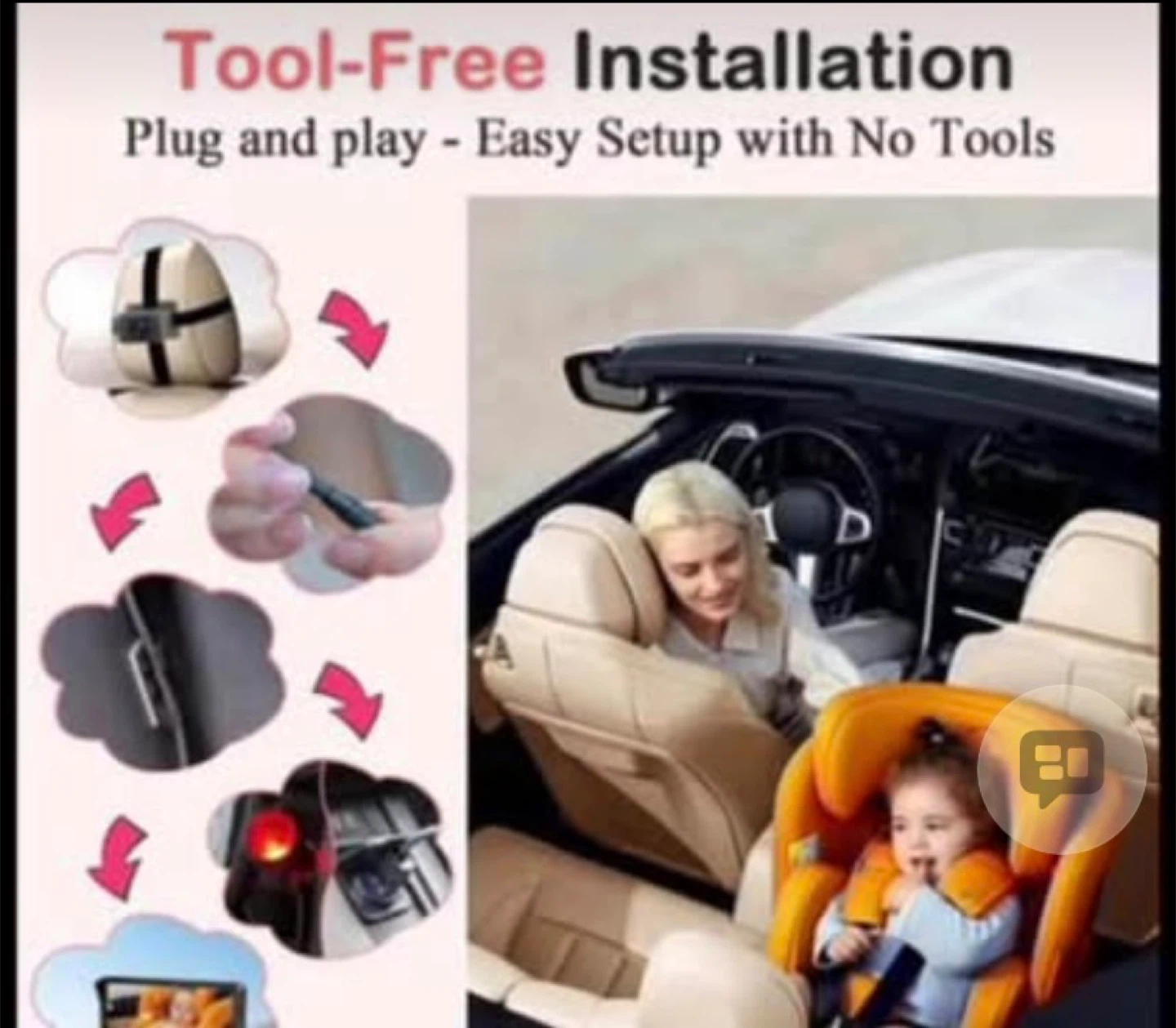 Car Baby Monitor with 6.9" HD Screen - photo 5