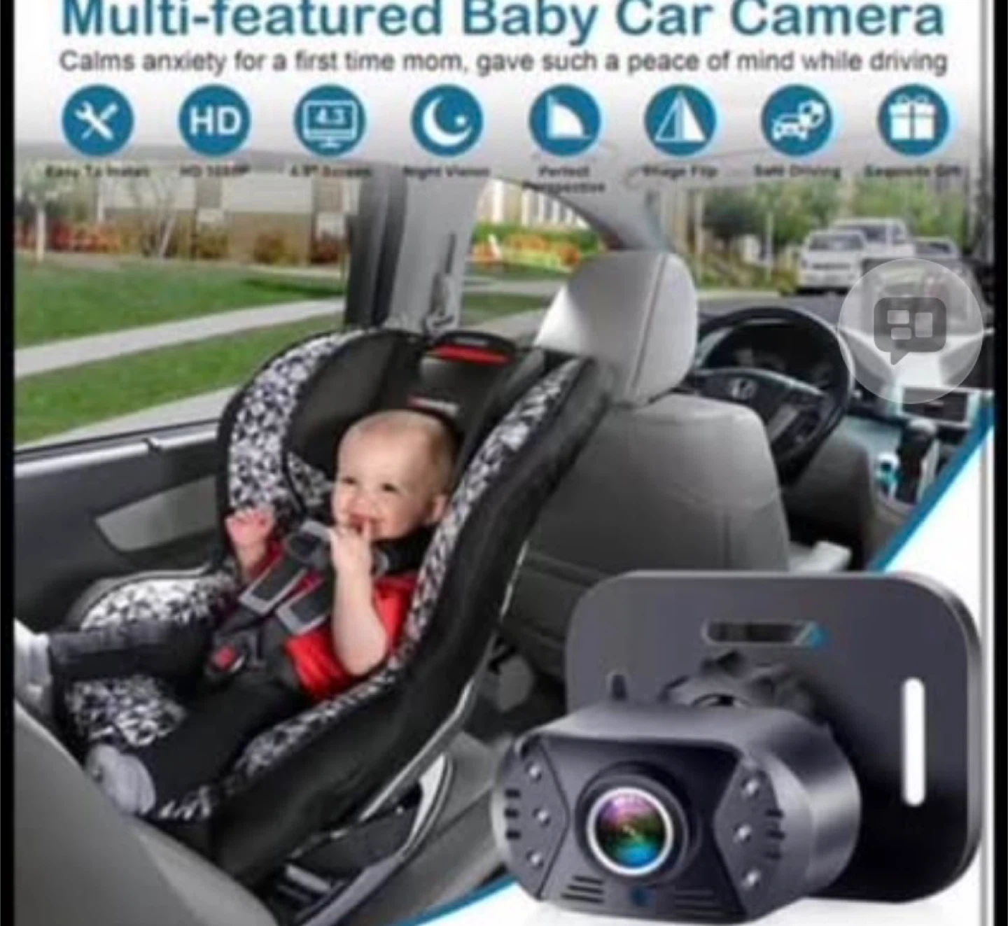 LeeKooLuu Baby Car Camera Monitor HD 1080P - photo 4