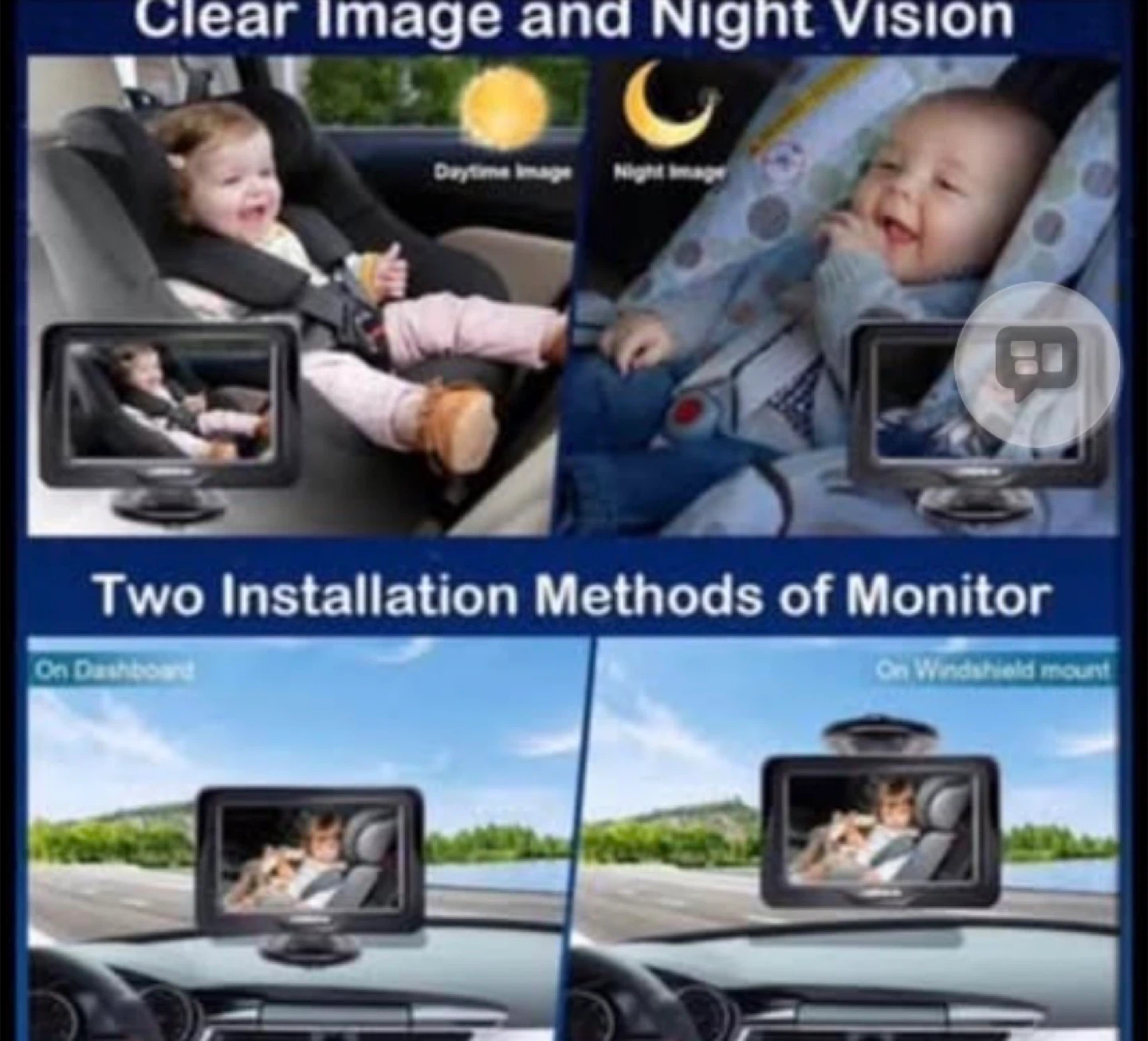 LeeKooLuu Baby Car Camera Monitor HD 1080P - photo 5