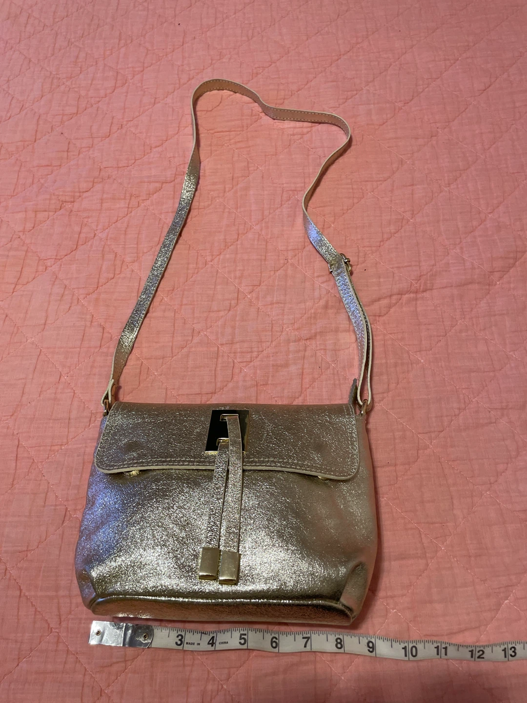 Gold Glitter Shoulder Bag